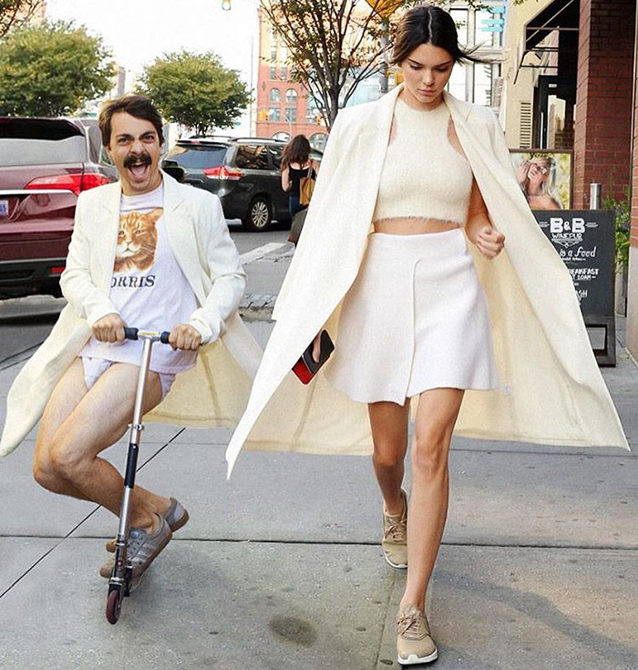 guy photoshops himself into Kendall Jenner photos