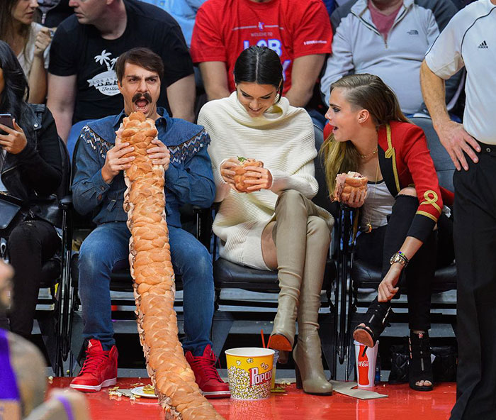 guy photoshops himself into Kendall Jenner photos