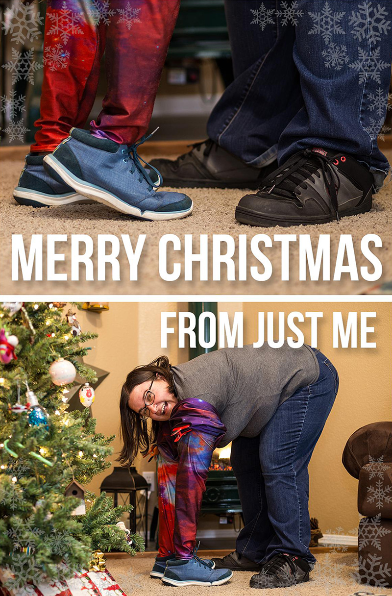 funny Christmas card single woman