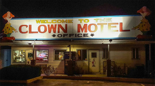 clown motel Nevada creepy