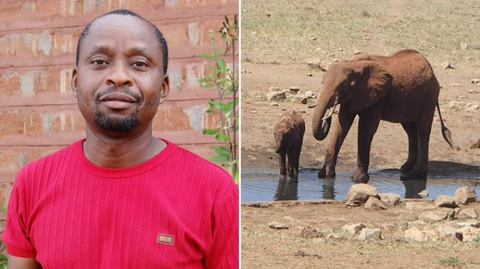 farmer brings wild animals water drought