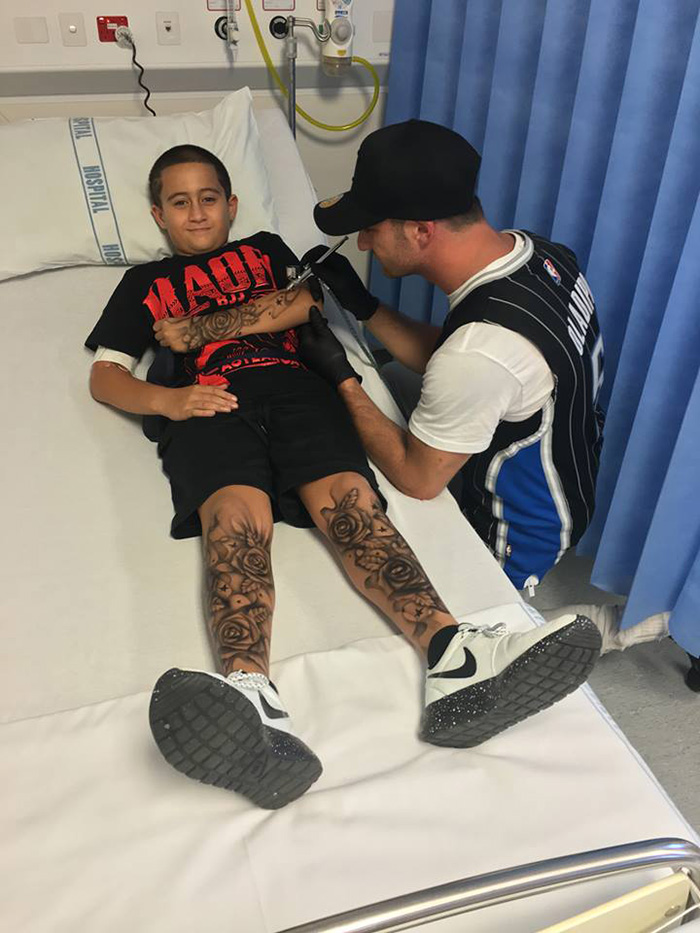 tattoo artist temporary tattoos sick kids