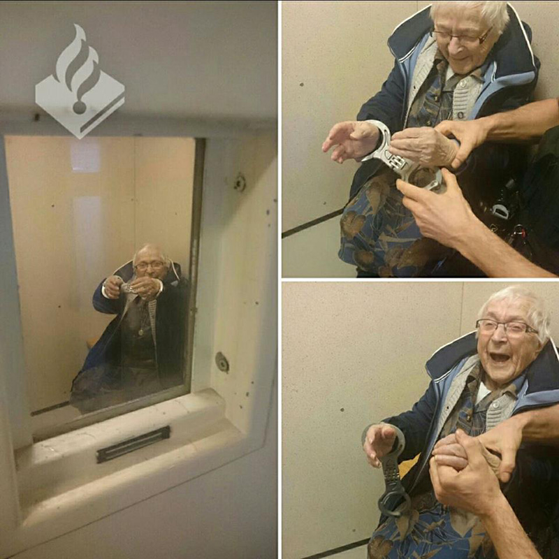 good news old woman bucket list arrested