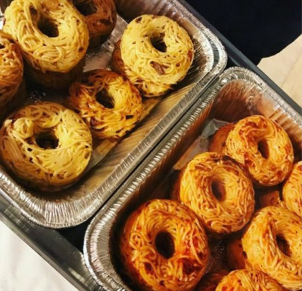 spaghetti donuts