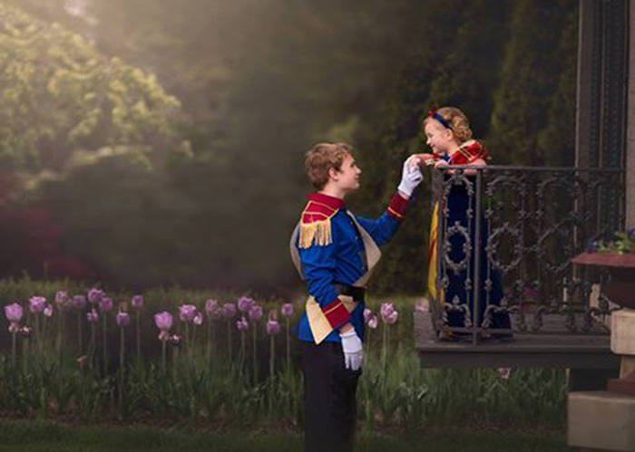 prince charming brother sister photo shoot