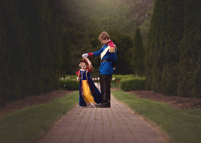 prince charming brother sister photo shoot