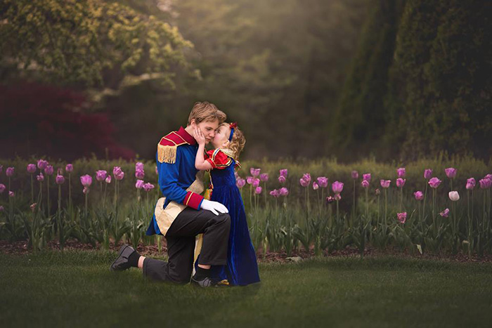 prince charming brother sister photo shoot