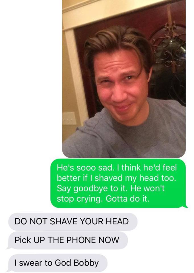 dad pranks mom kid shaved head funny
