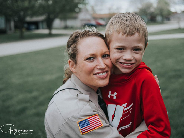 police officer good news kidney donation little boy