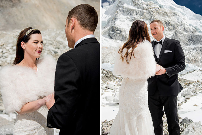 couple married mount everest pictures