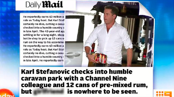 Karl Stefanovic goes off on Daily Mail