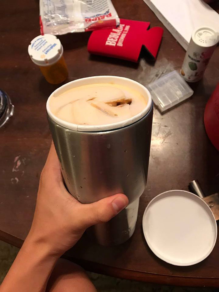 This Guy Discovered That A Pint Of Ice Cream Fits Perfectly In A Yeti Cup