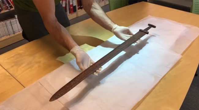 Norwegian man finds viking sword