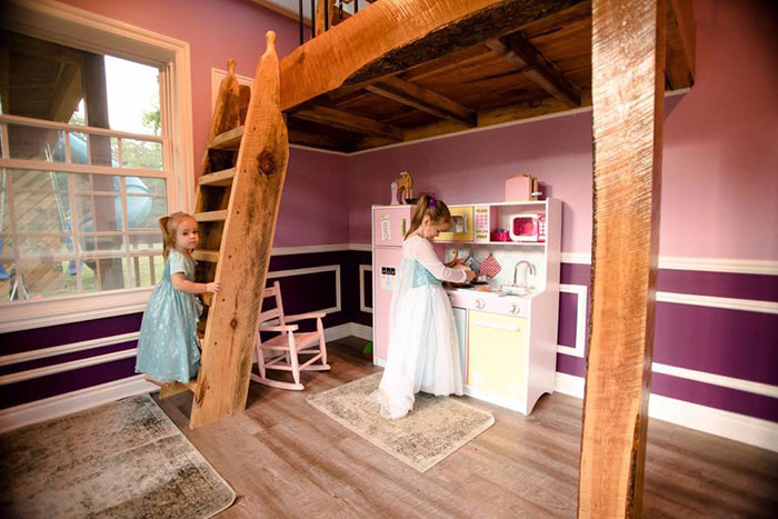 This Dad Built His Daughters The Most Epic Playhouse You'll Ever See Phxtr-dad-builds-epic-playhouse-for-daughters-5