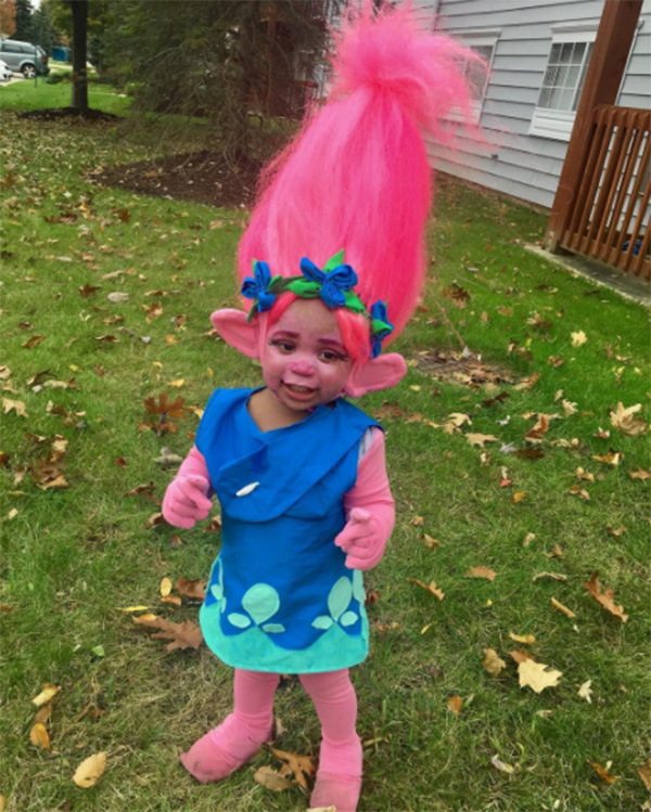 little girl Trolls costume