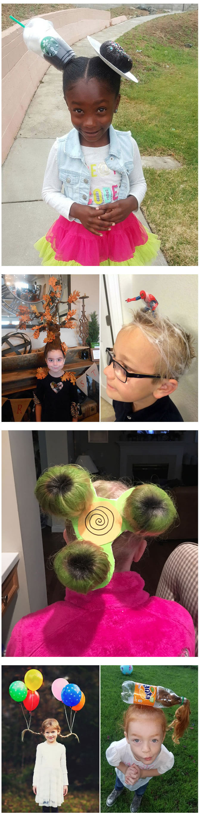 These Creative Parents Knocked It Out Of The Park On 'Crazy Hair Day' At  School