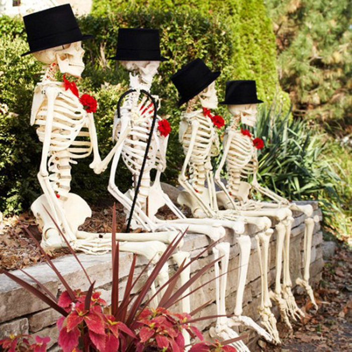 funny skeleton halloween decorations