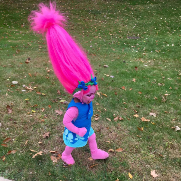 little girl Trolls costume