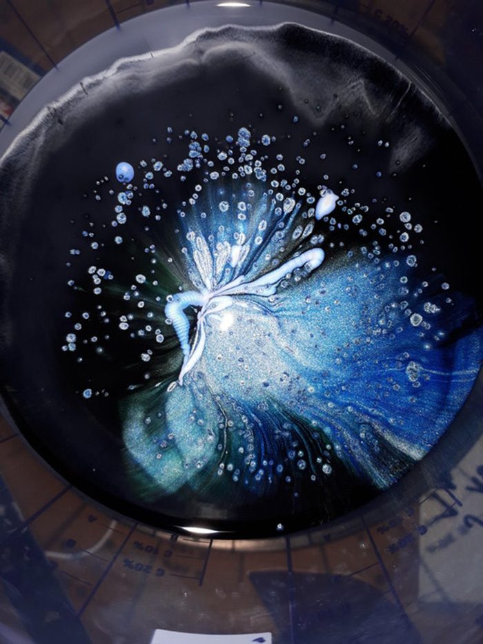 unstirred paint oddly beautiful