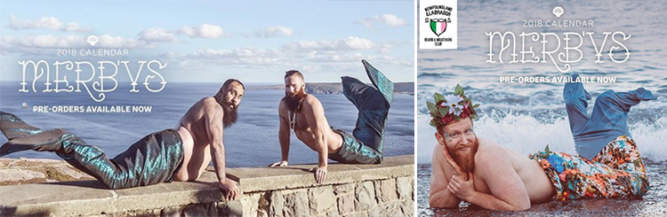 mermen calendar bearded men therapy horses