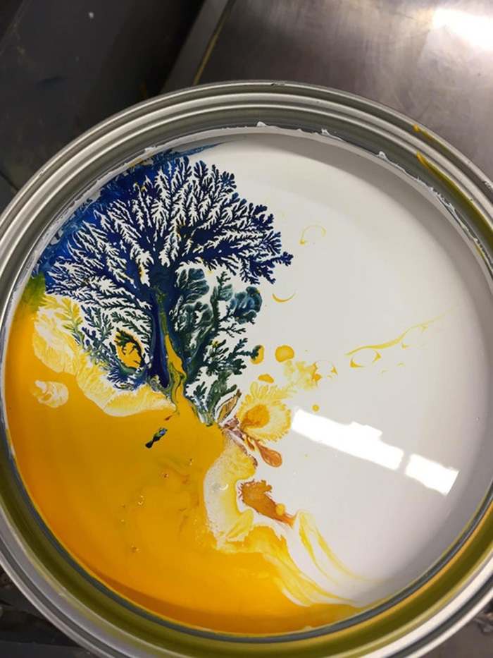 unstirred paint oddly beautiful