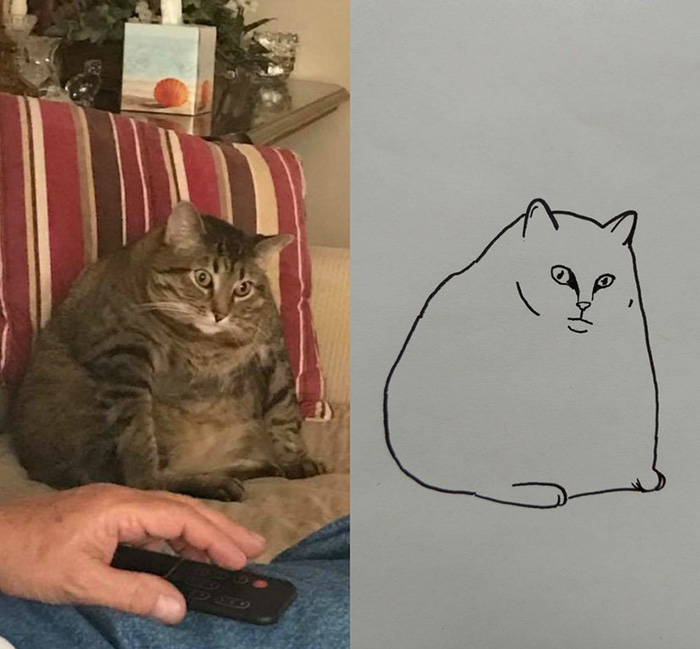 minimal cat art