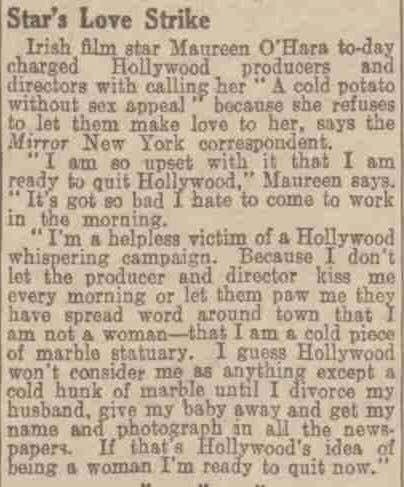 woman stands up to hollywood in 1945 sexism