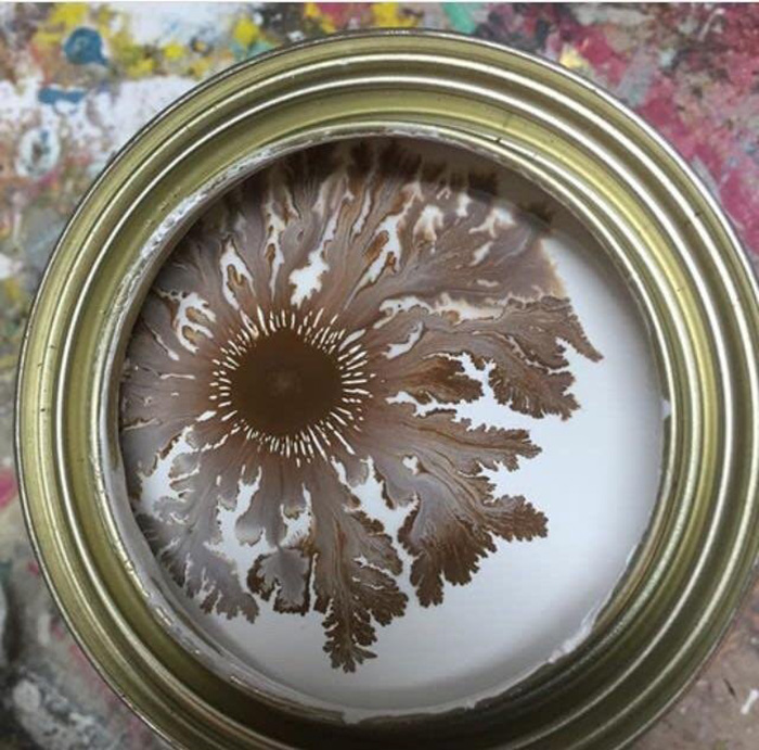 unstirred paint oddly beautiful