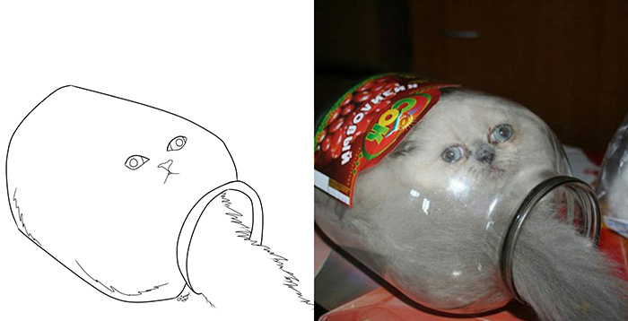 minimal cat art