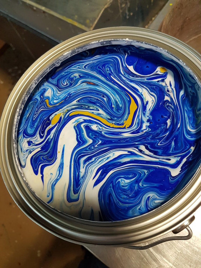 unstirred paint oddly beautiful