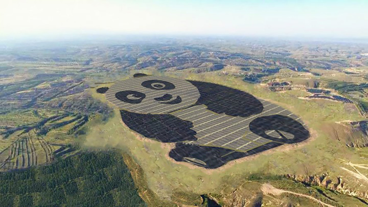 panda solar power plant China