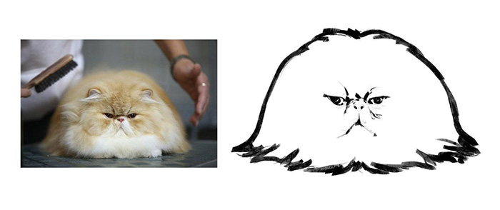 minimal cat art