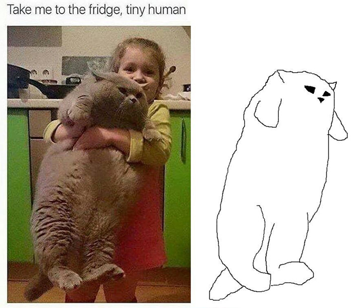 minimal cat art
