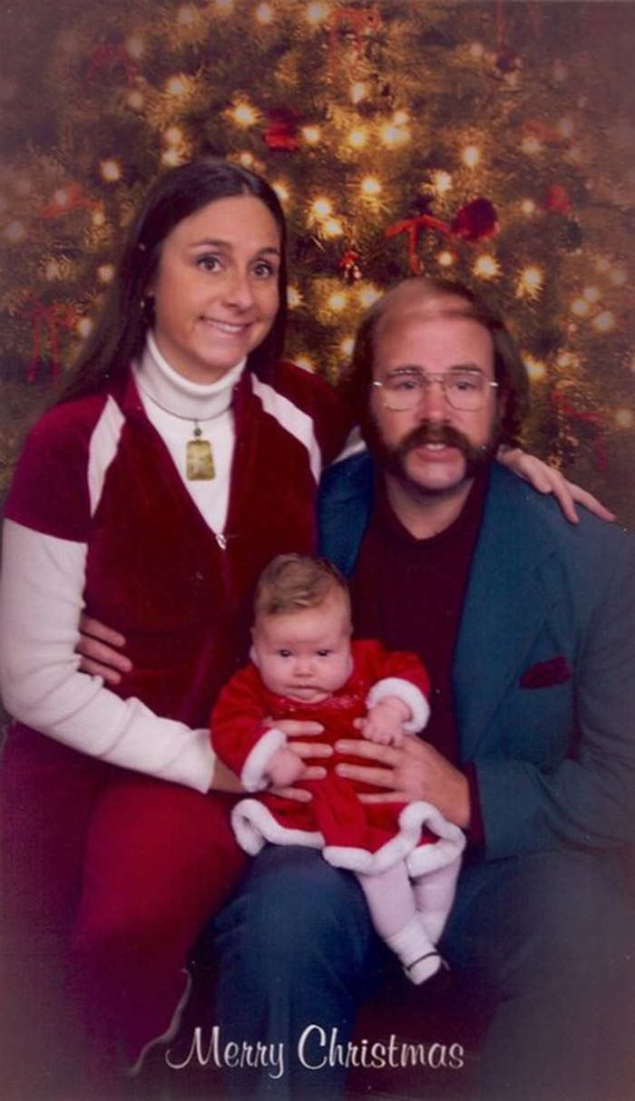 family goes all out for christmas cards every year