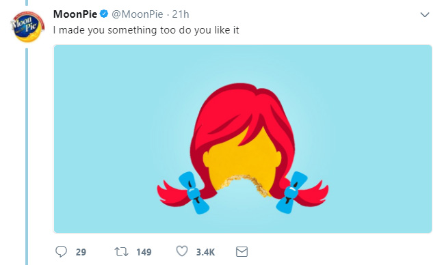 Moonpie and Wendys flirt love story twitter