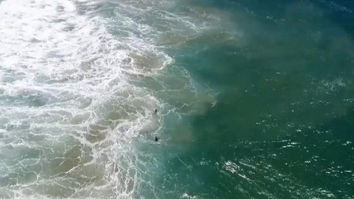 lifeguards use drone to rescue swimmers from drowning