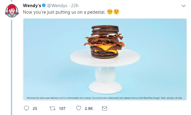 Moonpie and Wendys flirt love story twitter