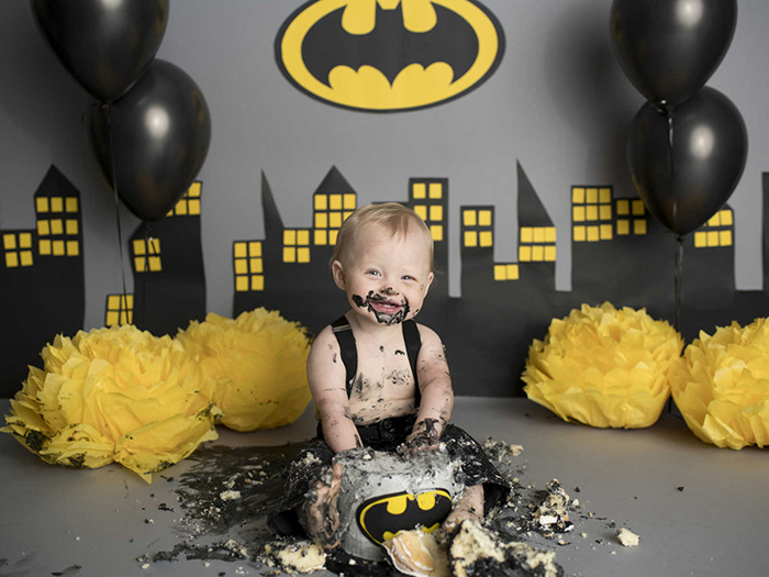 baby batman smash cake