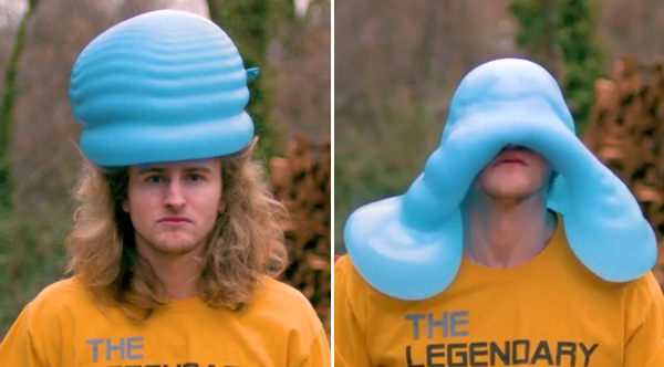 They Drop A Large Water Balloon On His Head. Watch The Result In Slow Motion
