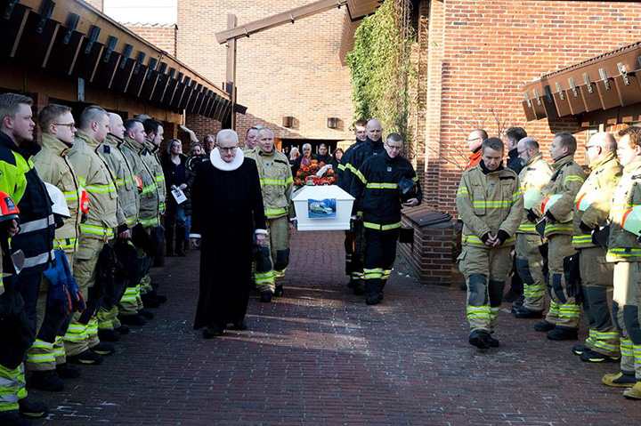 firefighters in Demark man with down syndrome funeral