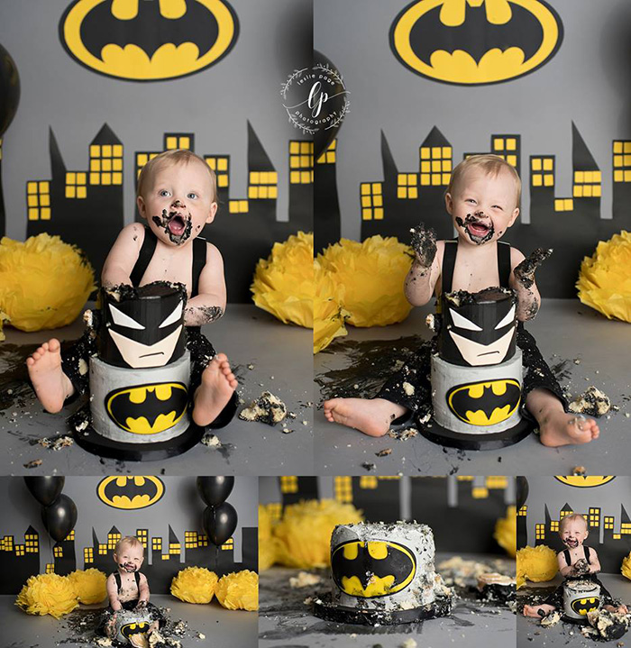 baby batman smash cake