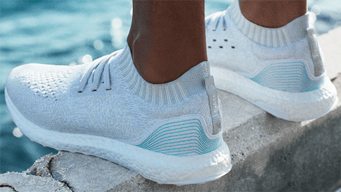 shoes made of ocean plastic