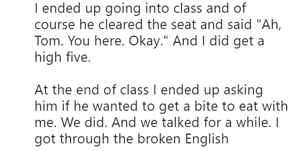 Student finds annoying foreigner is a friend he did not know he had