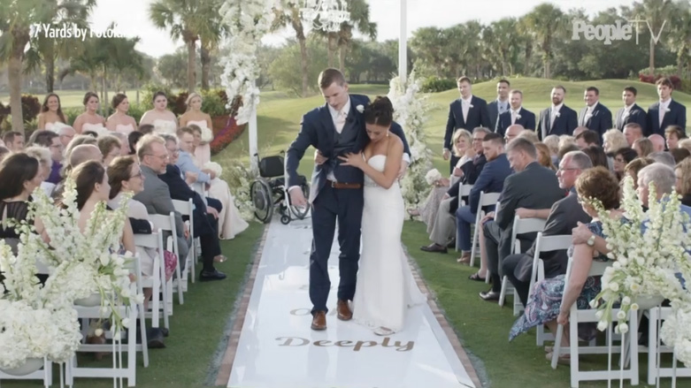 paralyzed football player gets married chris norton