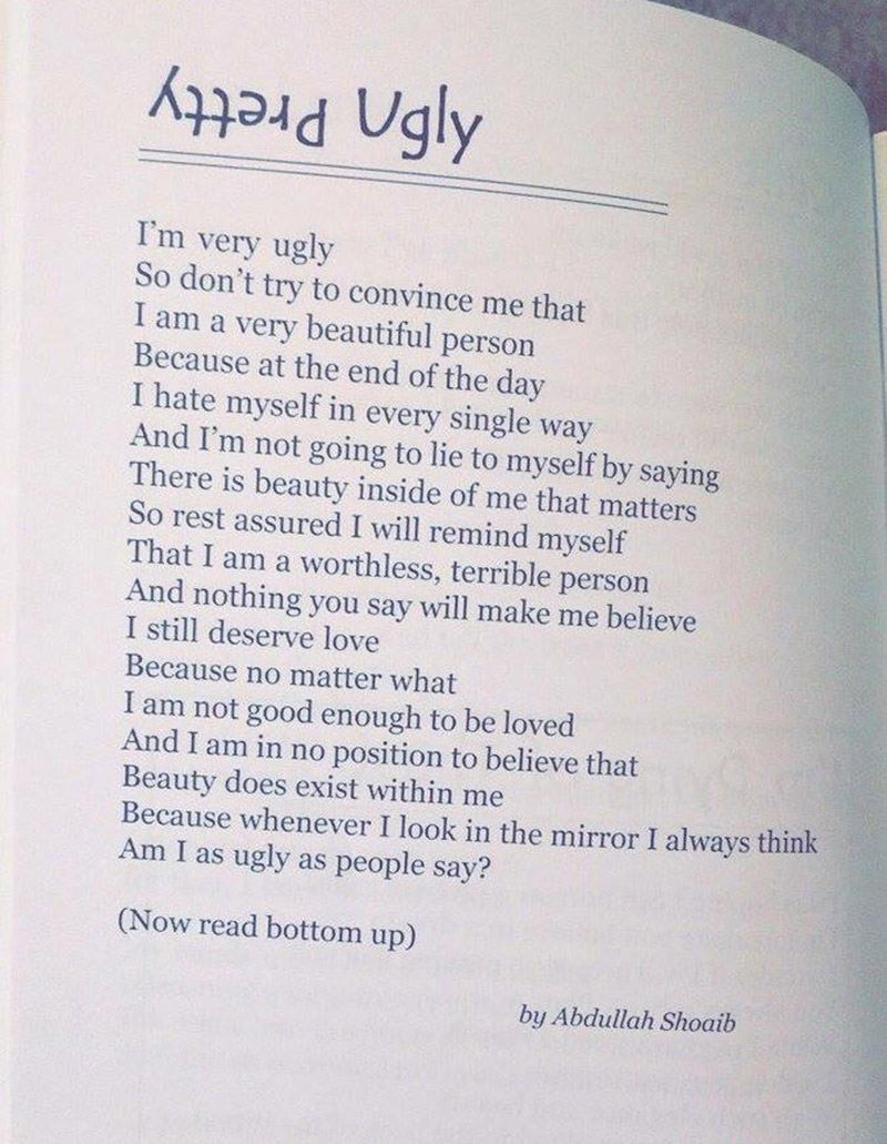 There Are 2 Ways To Read This Poem. The One You Choose Will Be The Difference In Your Life Hem2a-pretty-ugly-poem-read-two-ways