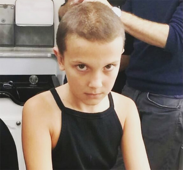 millie bobby brown head shaved video to inspire