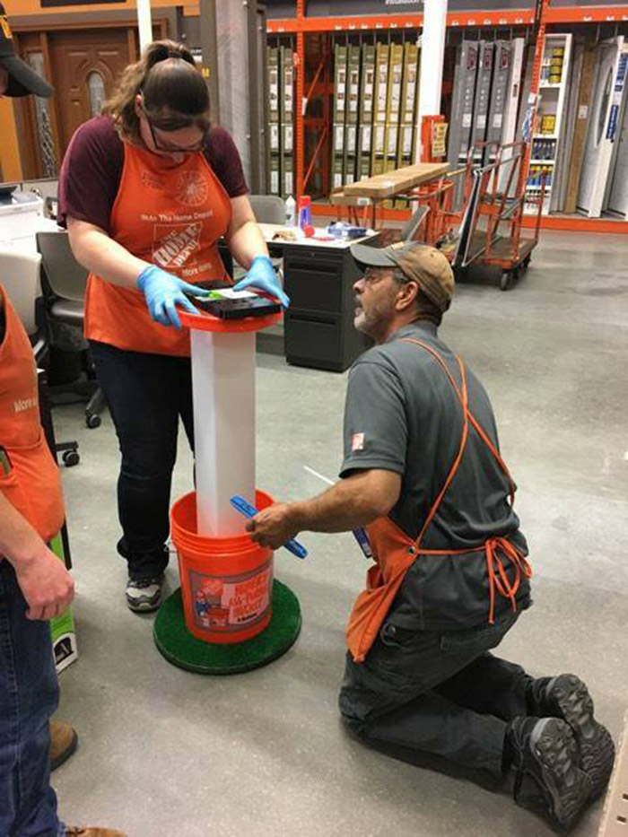 homed depot employees make mailbox for boy autism kindness