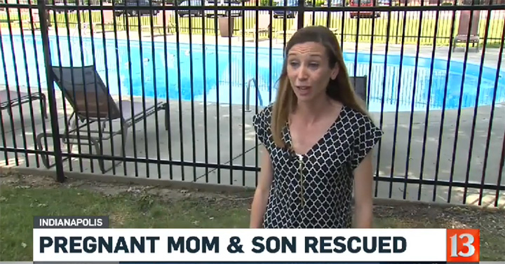 Jennifer Potter saves boy and pregnant mom from drowning