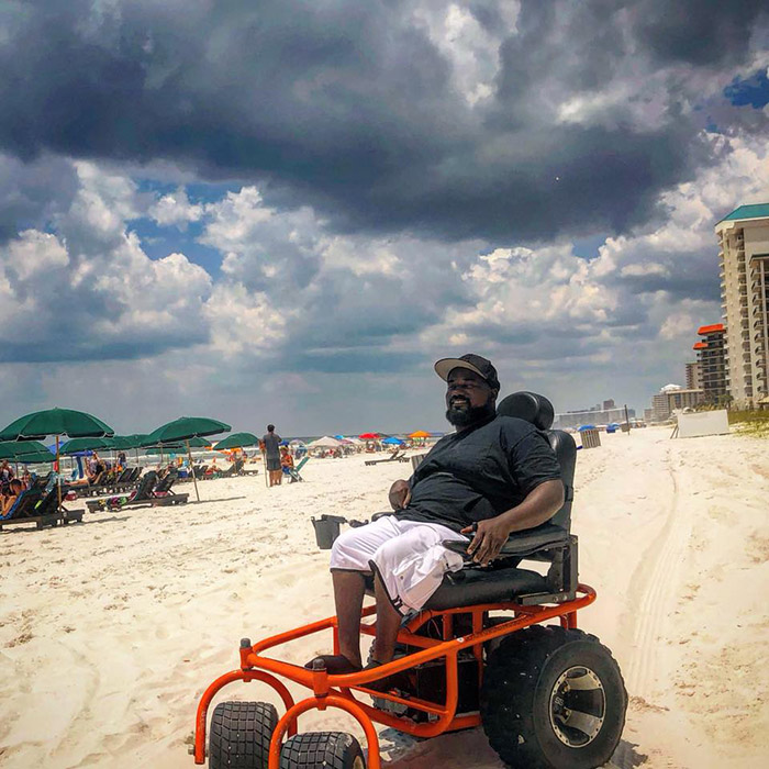 david thomas beach trip cerebral palsy