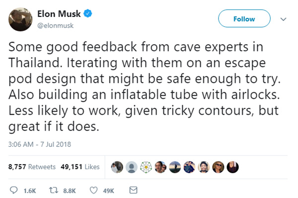 elon musk helping boys trapped in cave